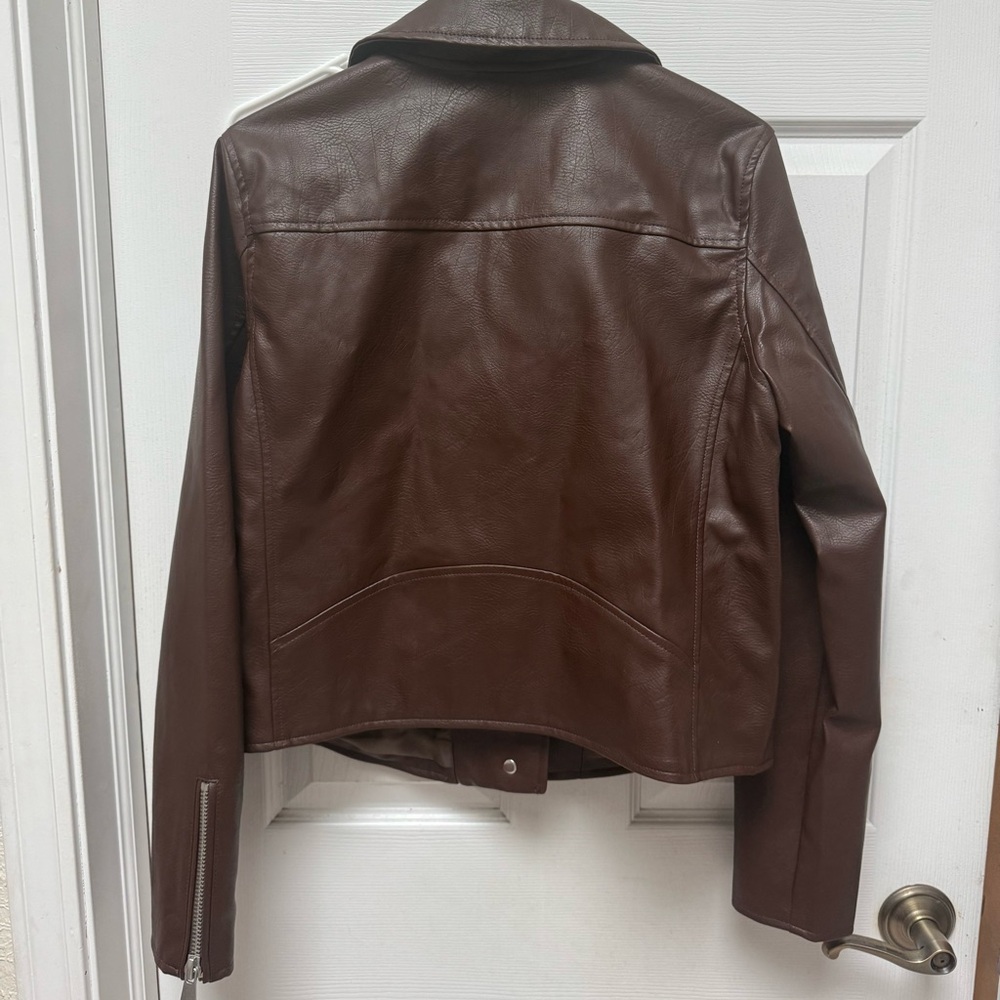 Anthropologie Saige Faux Leather Moto Jacket - Picture 8 of 8
